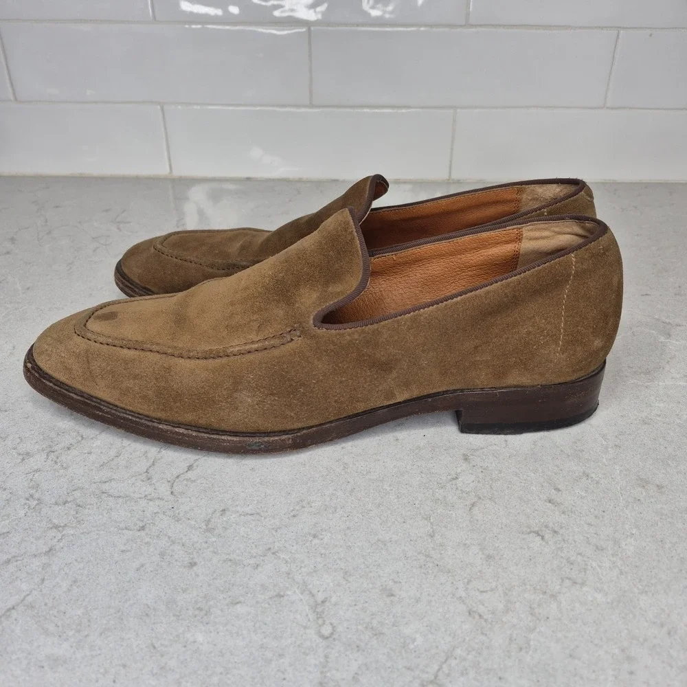 FRYE Men's Size 10D‎ JEFFERSON VENETIAN LOAFER Suede CHESTNUT